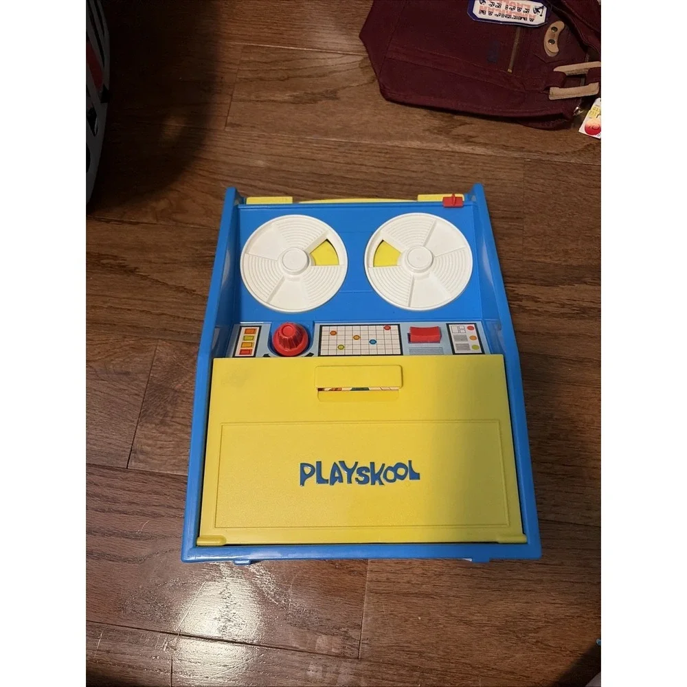 Playskool Play and Learn Computer Vintage 1972 Blue Yellow Educational Toy OS